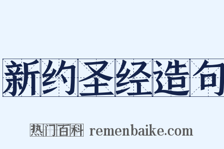 新约圣经造句是什么意思的图片